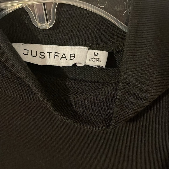 5 for $25 JustFab Mock Neck Bodysuit Black size Medium‎ - Picture 2 of 4